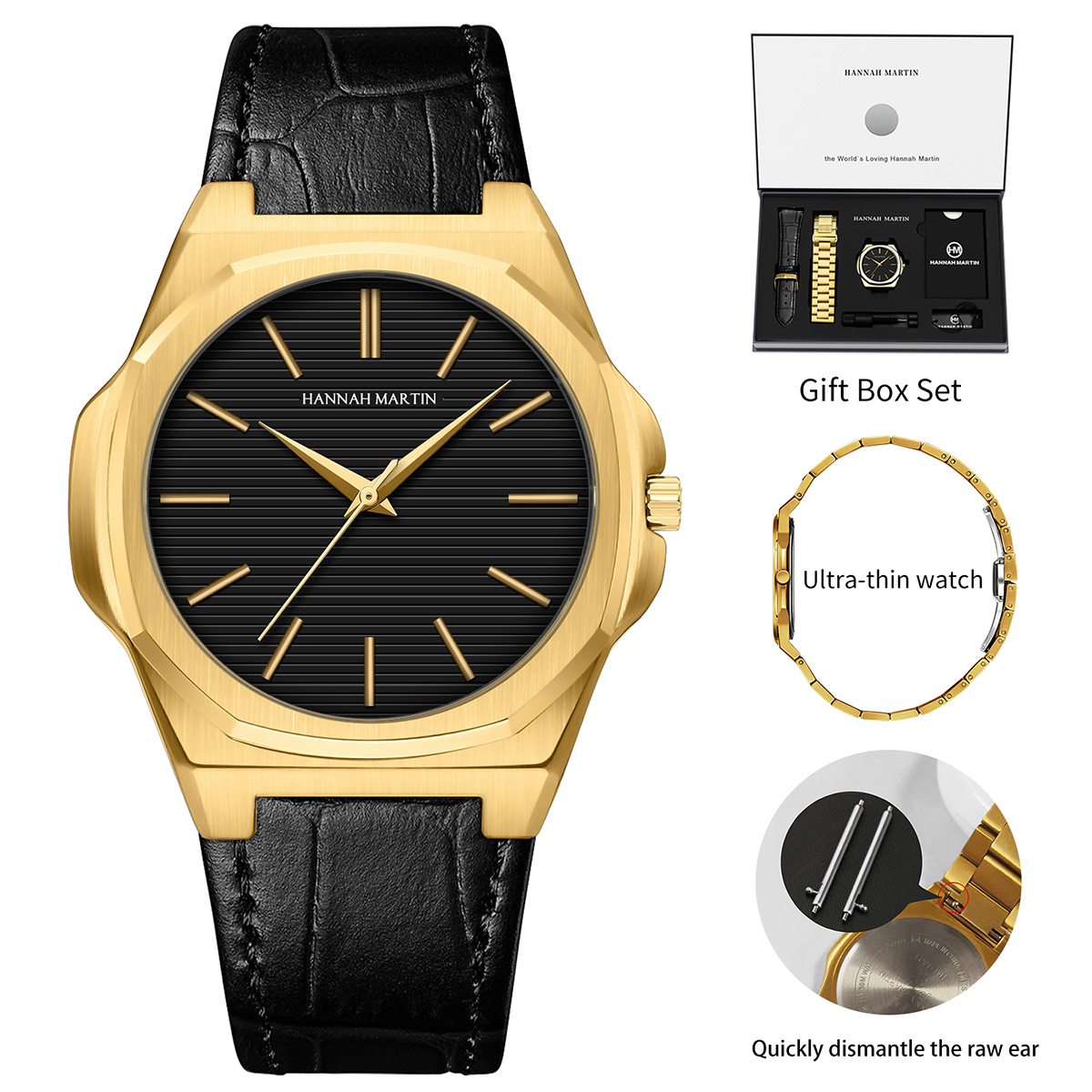 Analog Quartz Watch - Women Gift Watch 40mm Dial Lightweight