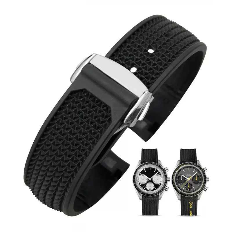 Omega Watch Seamaster - Rubber Watchband For Omega Speedmaster Seamaster
