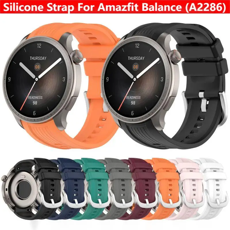 Smartwatch English - Silicone Strap for Amazfit Balance A2286