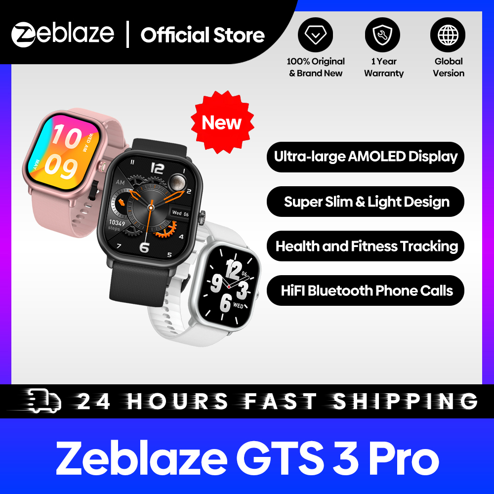 Smartwatch Health Watches For Men - New Zeblaze GTS 3 Pro Voice
