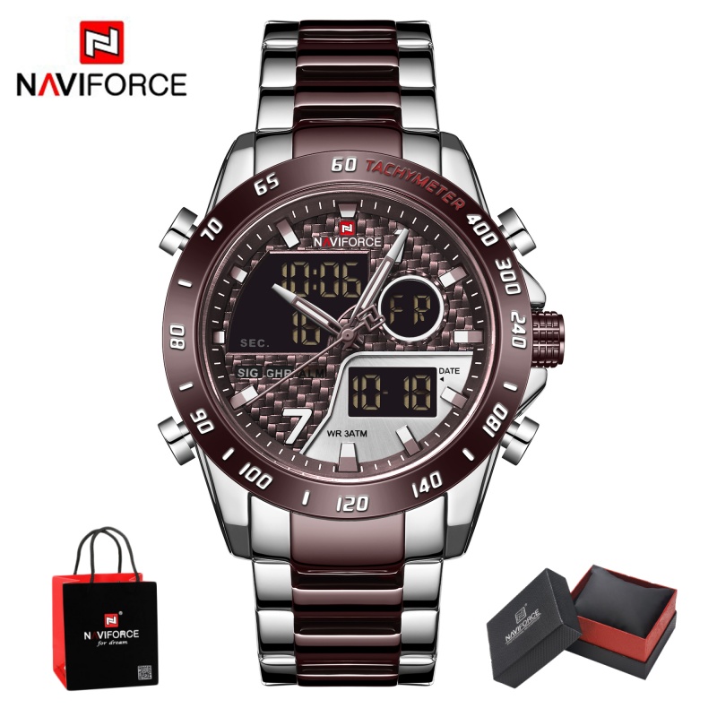 Analog Quartz Watch - NAVIFORCE Men‘s New Analog Digital Watch