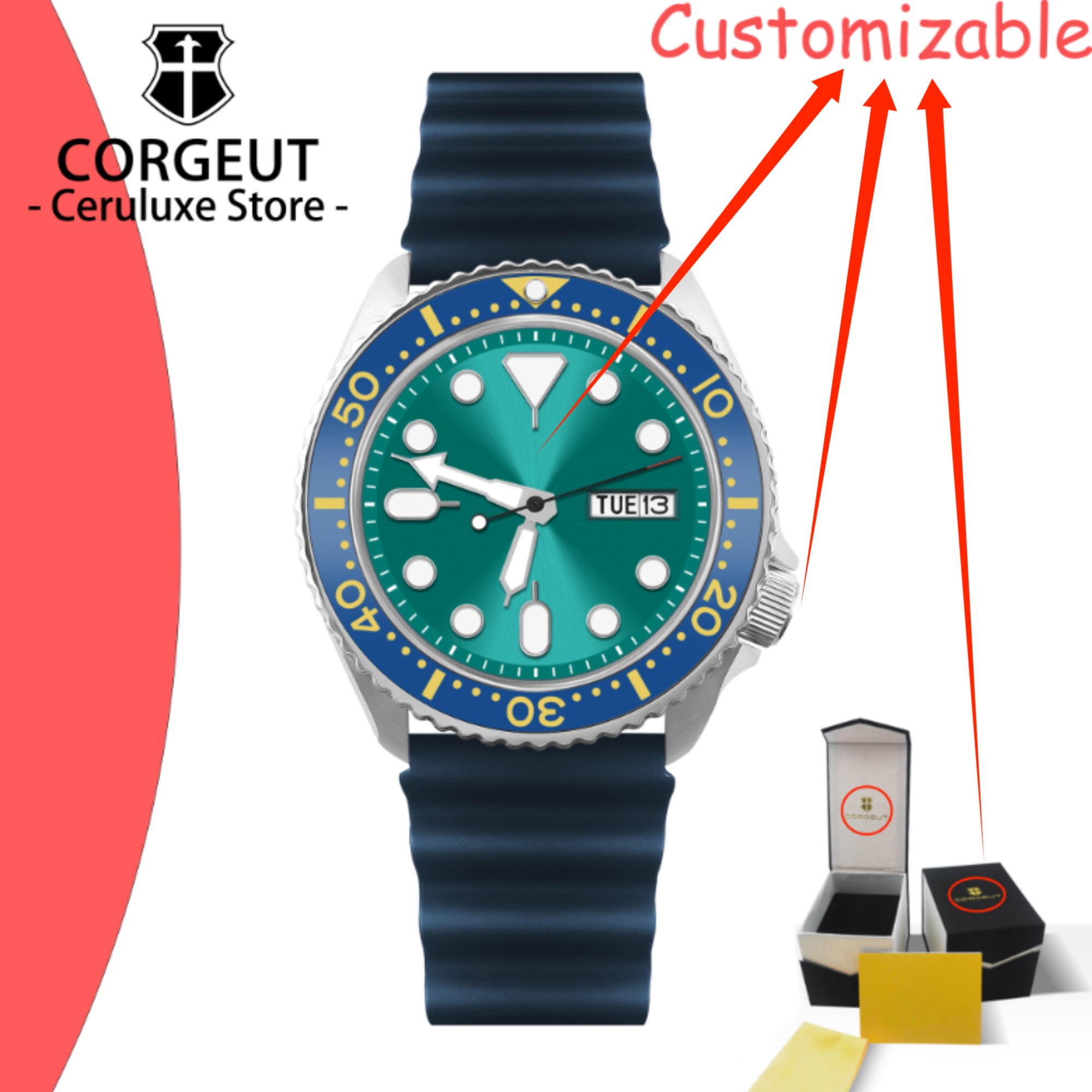 CUSTOM Logo Vintage Diver Watc - Waterproof Diving Watch ulasan dan harga