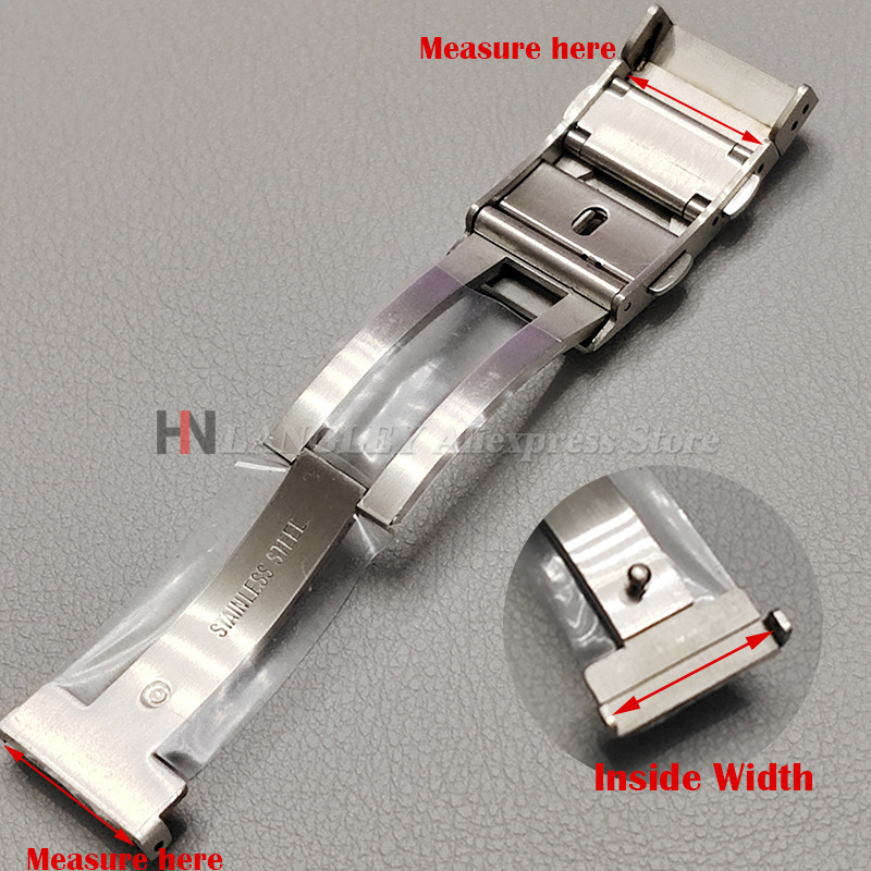 316L Solid Stainless Steel Buc - Replacement Watch Bracelet ulasan dan harga