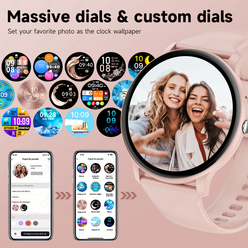 LIGE Smart Watch Women Men Blu - Smartwatch Ladies Watches For Women ulasan dan harga