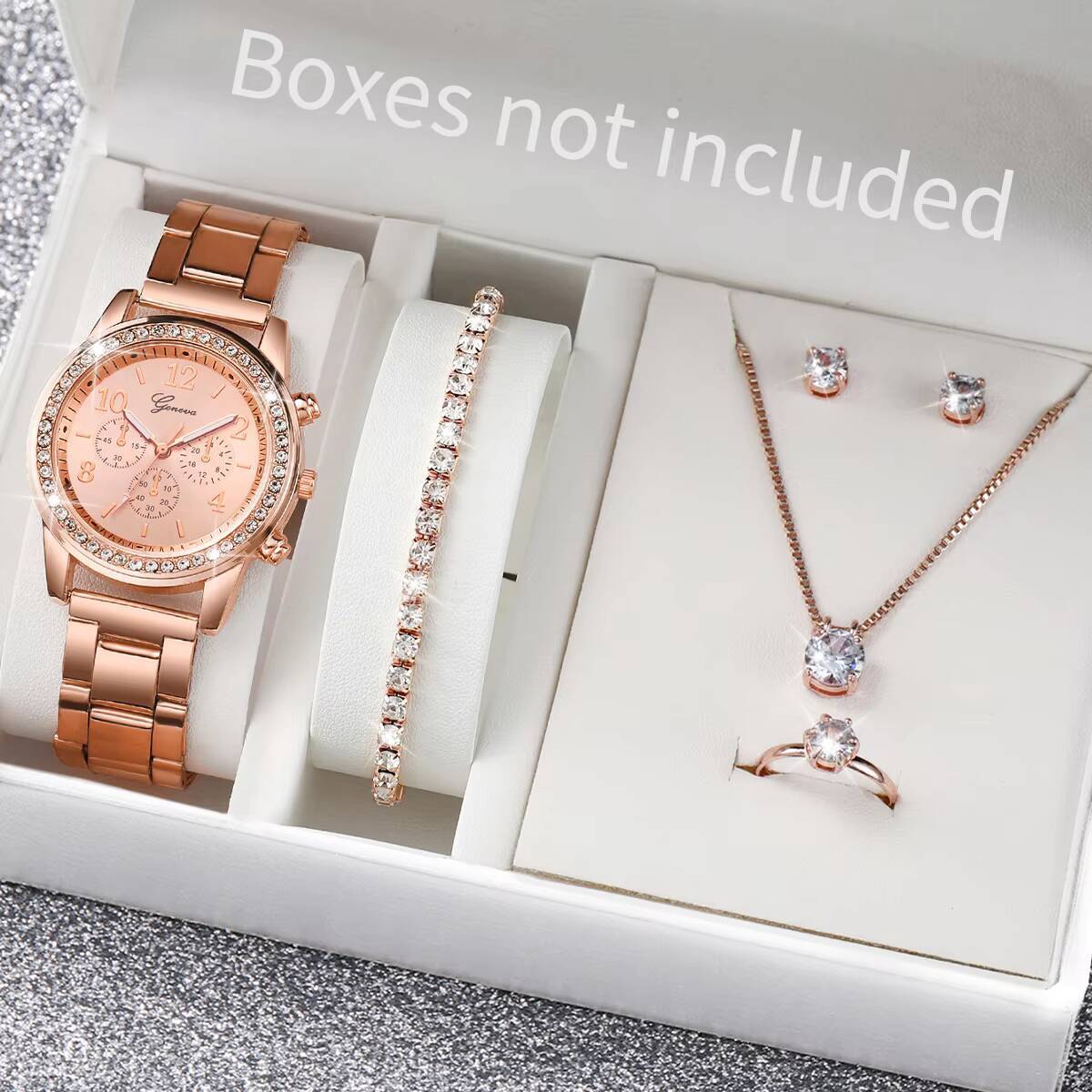 6PCS/Set Fashion Rhinestone Wo - Analog Quartz Watch ulasan dan harga