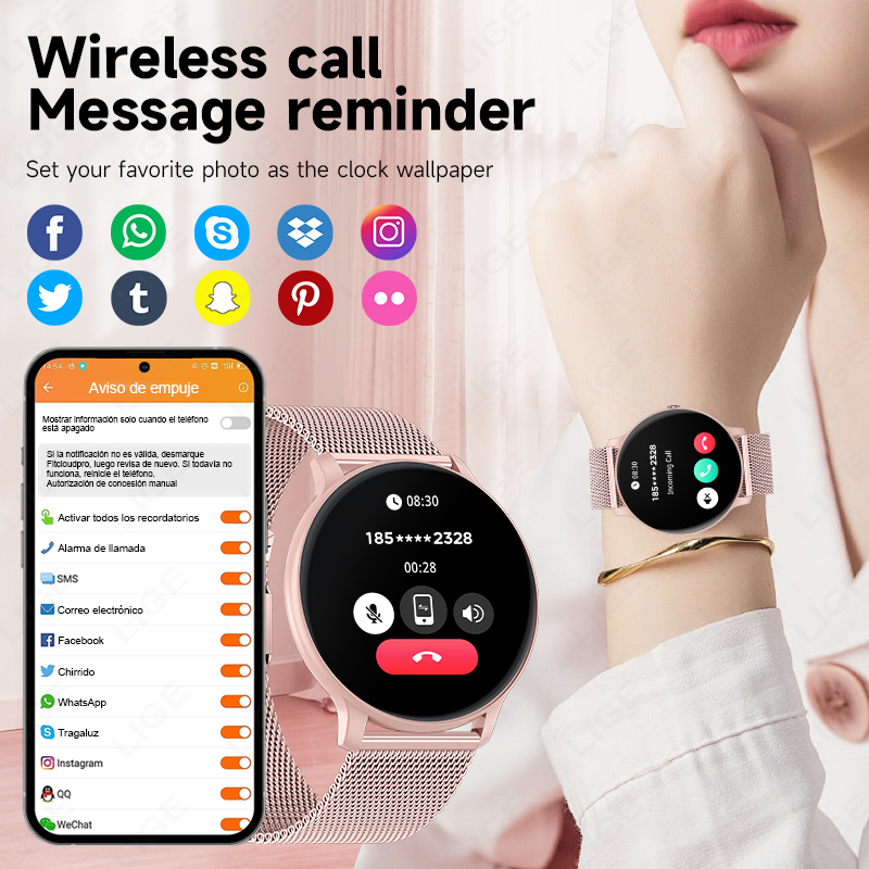 2026 New Women Bluetooth Call  - Smartwatch Health Watches ulasan dan harga