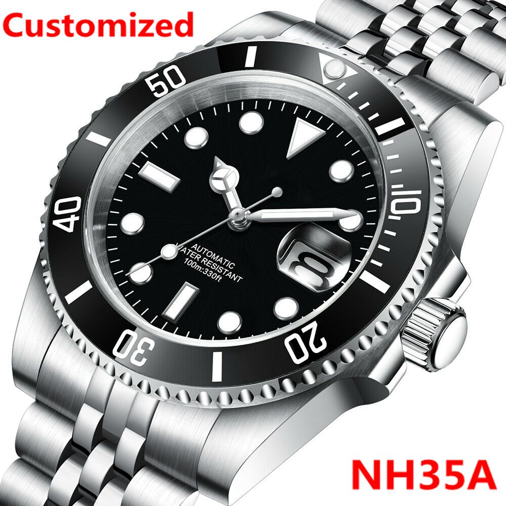DIY Logo 40MM Dive Watch NH35  - Waterproof Diving Watch ulasan dan harga