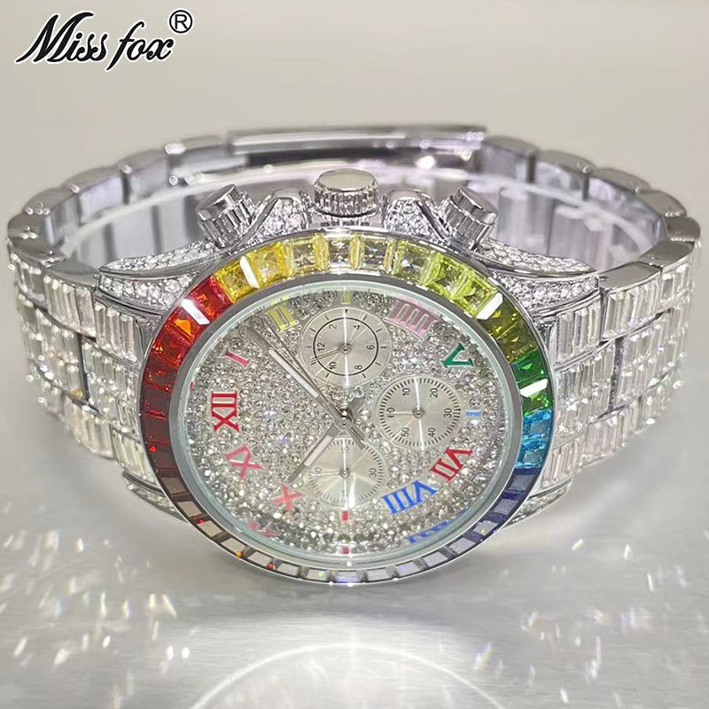 MISSFOX Luxury Iced Watch For  - Smartwatch Watches For Men Brands ulasan dan harga