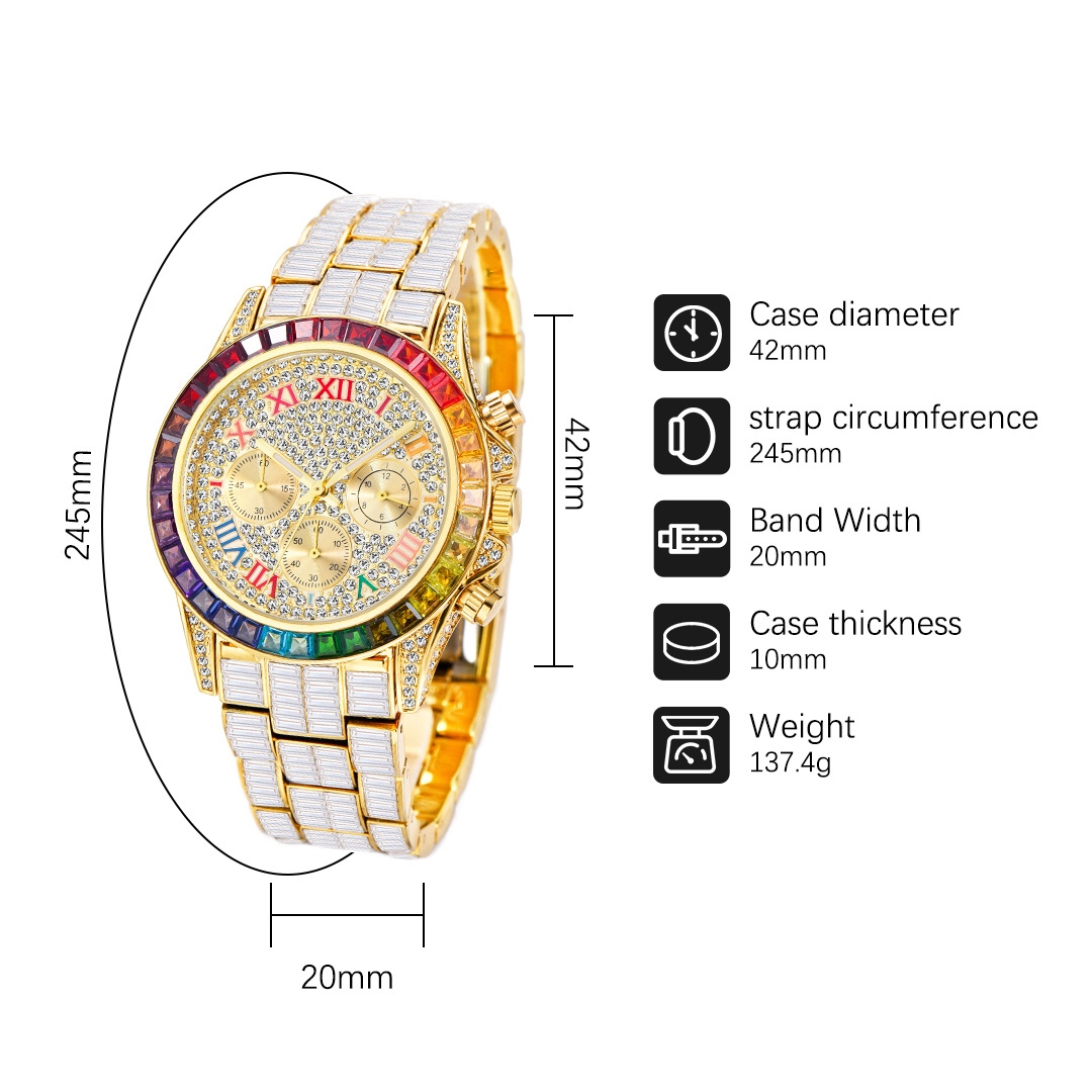 MISSFOX Luxury Iced Watch For  - Smartwatch Watches For Men Brands ulasan dan harga