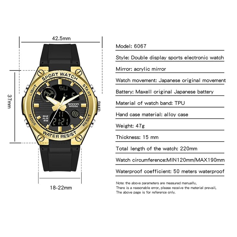 SANDA Brand G Style LED Digita - Waterproof Diving Watch ulasan dan harga