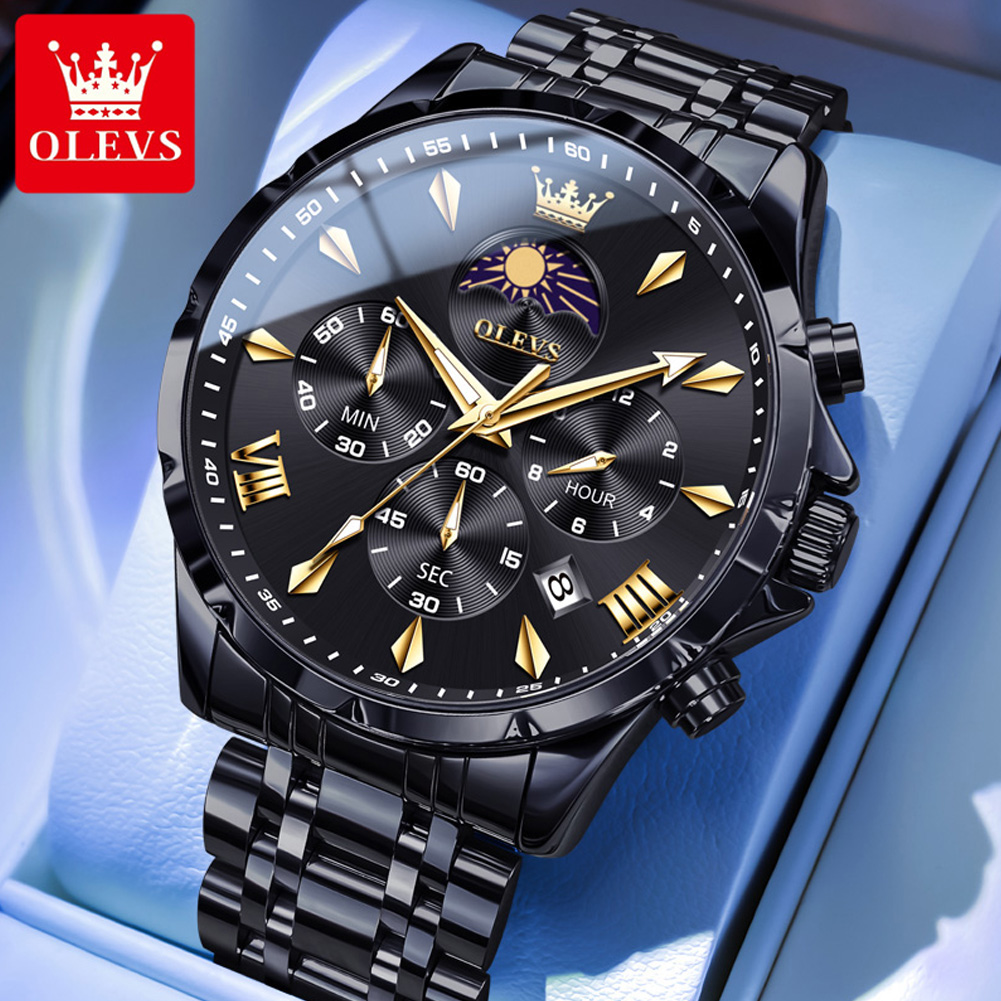 OLEVS 3653 Brand Moon Phase Ca - Smartwatch Watches For Men Brands ulasan dan harga