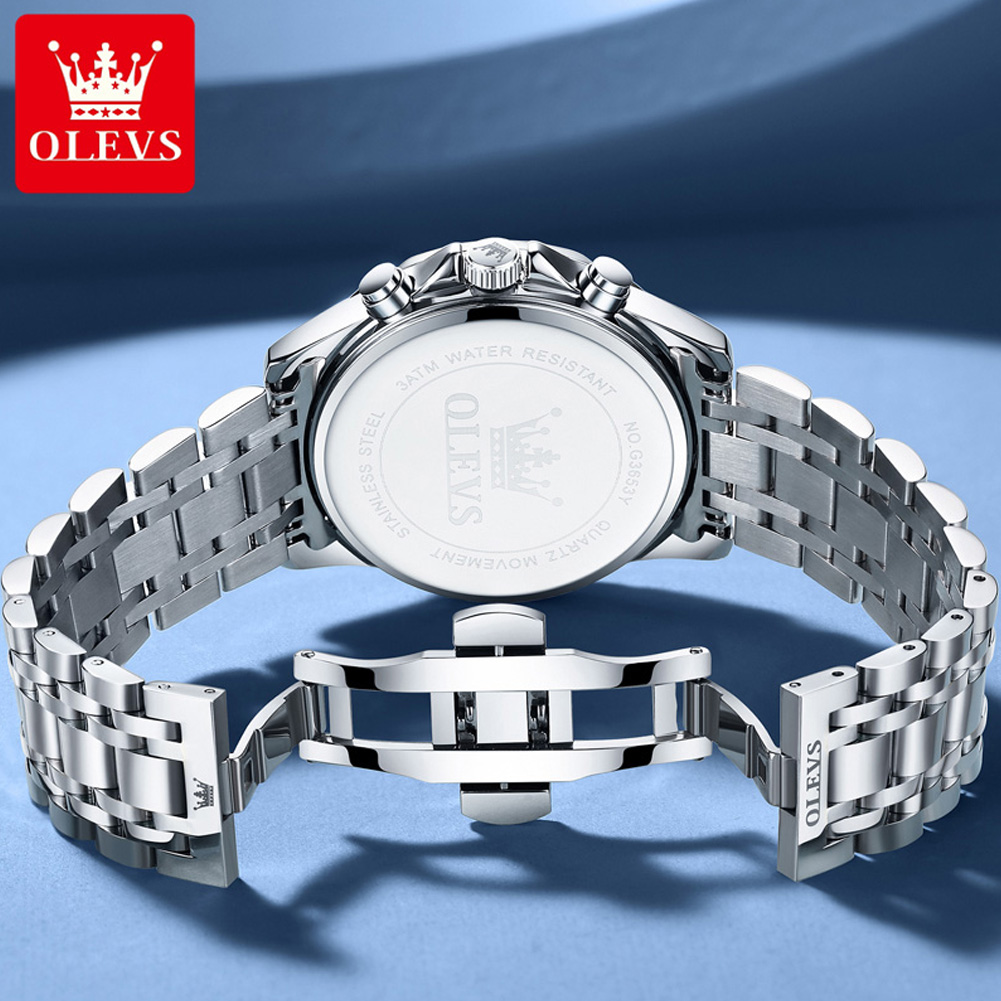 OLEVS 3653 Brand Moon Phase Ca - Smartwatch Watches For Men Brands ulasan dan harga