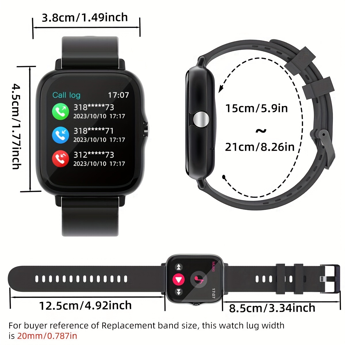 Smart Watch for Men Women, Fit - Smartwatch Iphone Watches For Women ulasan dan harga