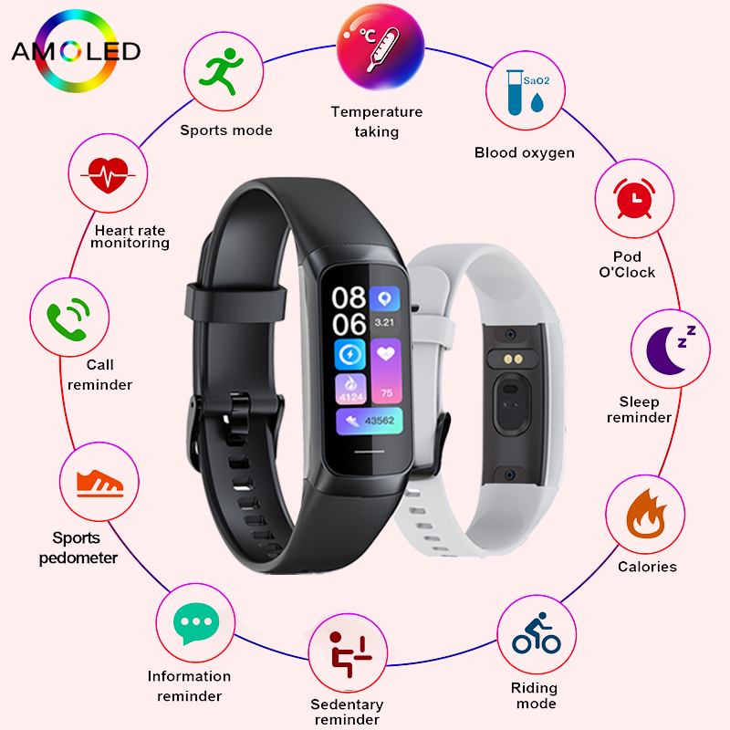 LIGE 1.1 Inch Amoled Heart Rat - Smartwatch Health Watches For Men ulasan dan harga
