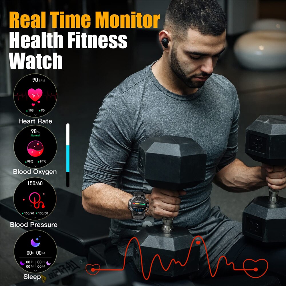 MEVADEN Steel 1.39 inch Men Lu - Smartwatch Health Watches For Men ulasan dan harga