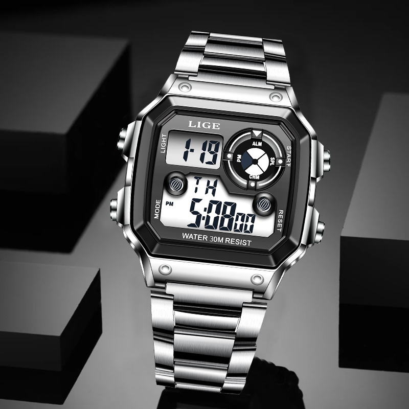 LIGE Fashion Casual Electronic - Analog Quartz Watch ulasan dan harga