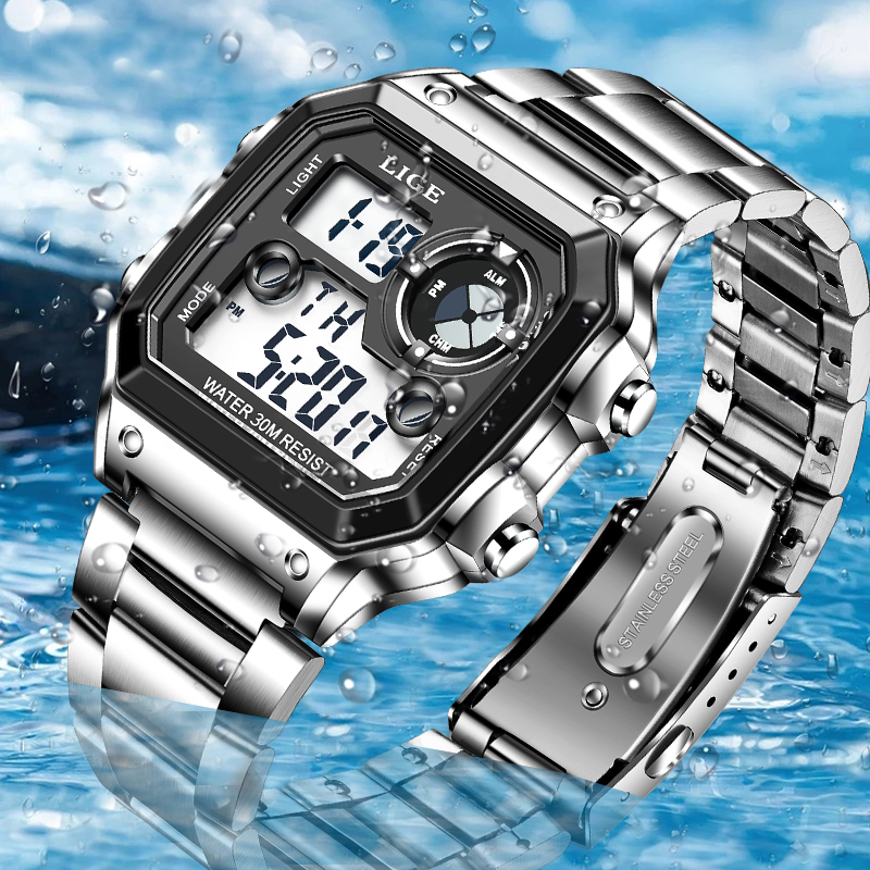 LIGE Fashion Casual Electronic - Analog Quartz Watch ulasan dan harga