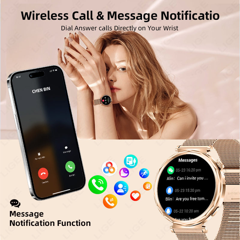 LIGE 2026 New Smart Watch Wome - Smartwatch Ladies Watches For Women ulasan dan harga