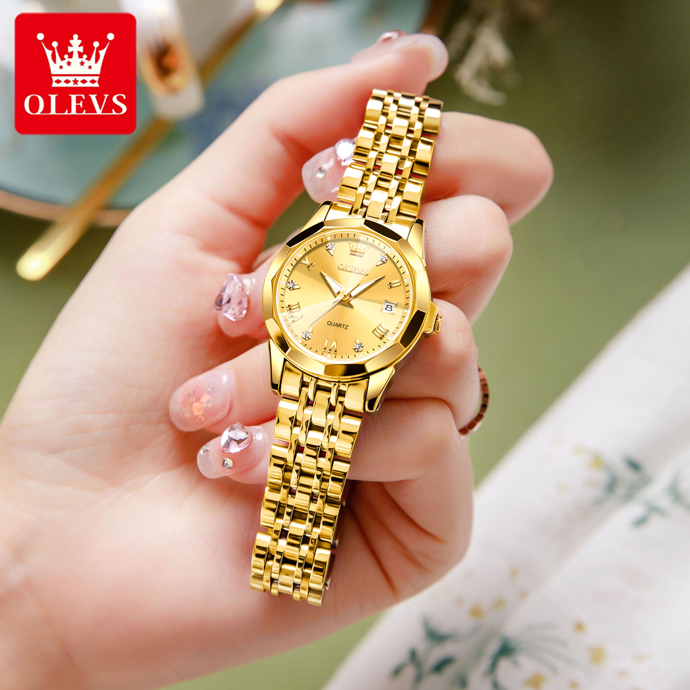 OLEVS Fashion Golden Watch for - Waterproof Diving Watch ulasan dan harga