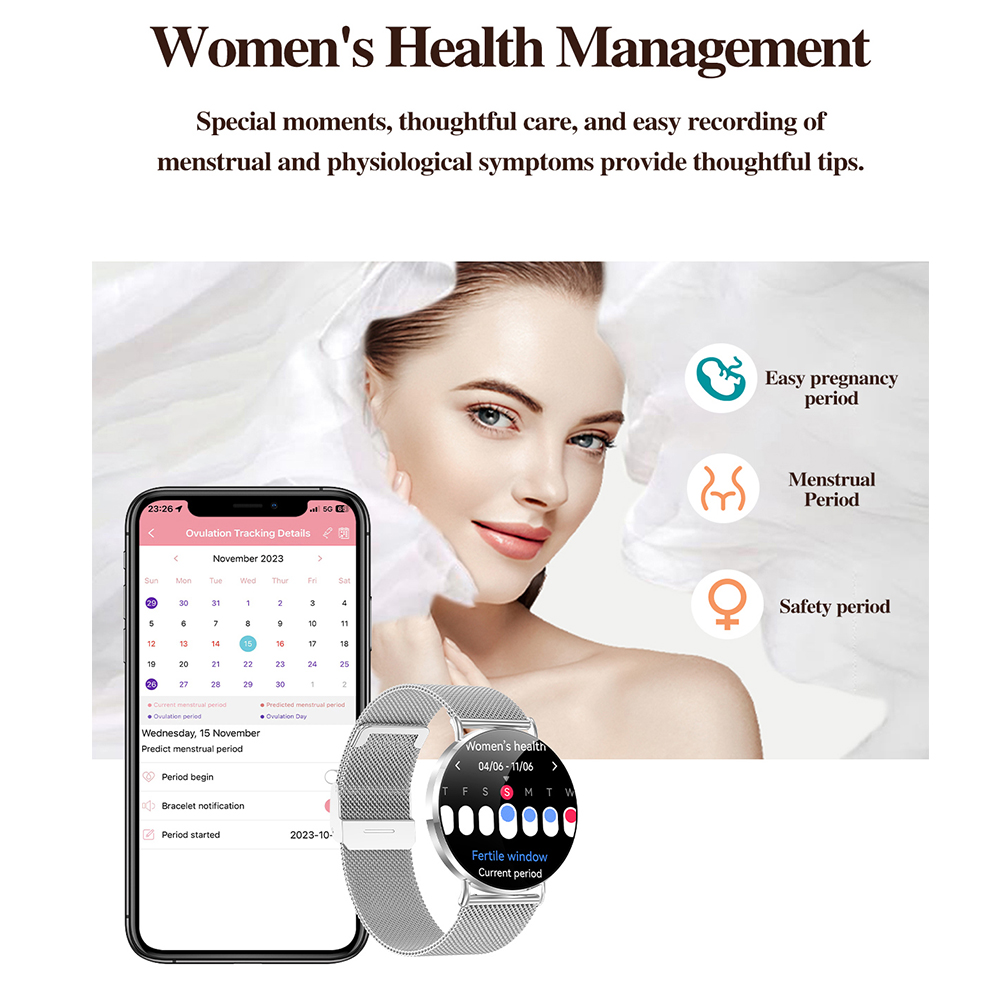 KM88 Women Smartwatch Fashion  - Smartwatch Ladies Watches For Women ulasan dan harga