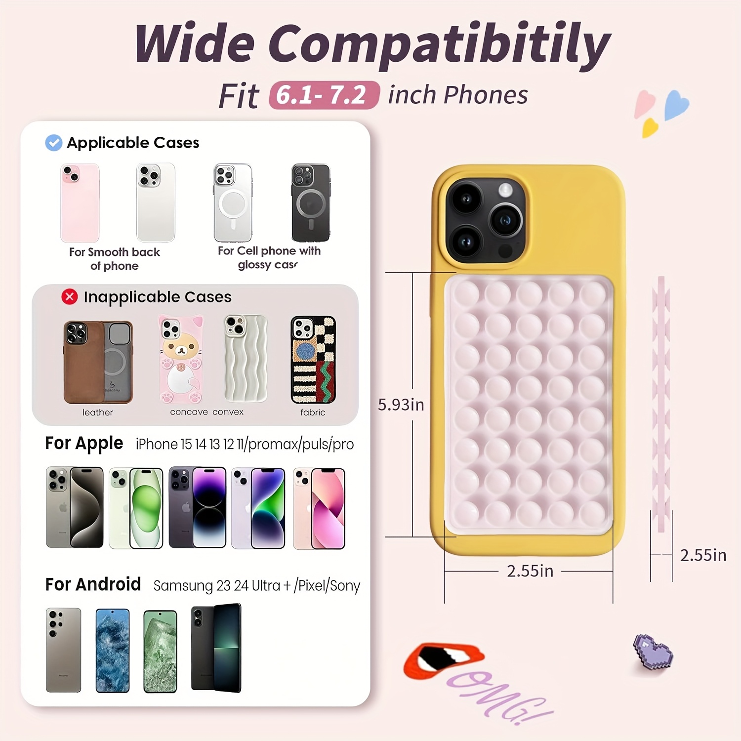 2pcs Double-Sided Silicone Suc - Watch S ulasan dan harga
