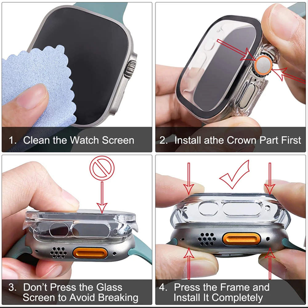 Glass+case For Apple Watch Ult - Smartwatch Luxury Watches ulasan dan harga